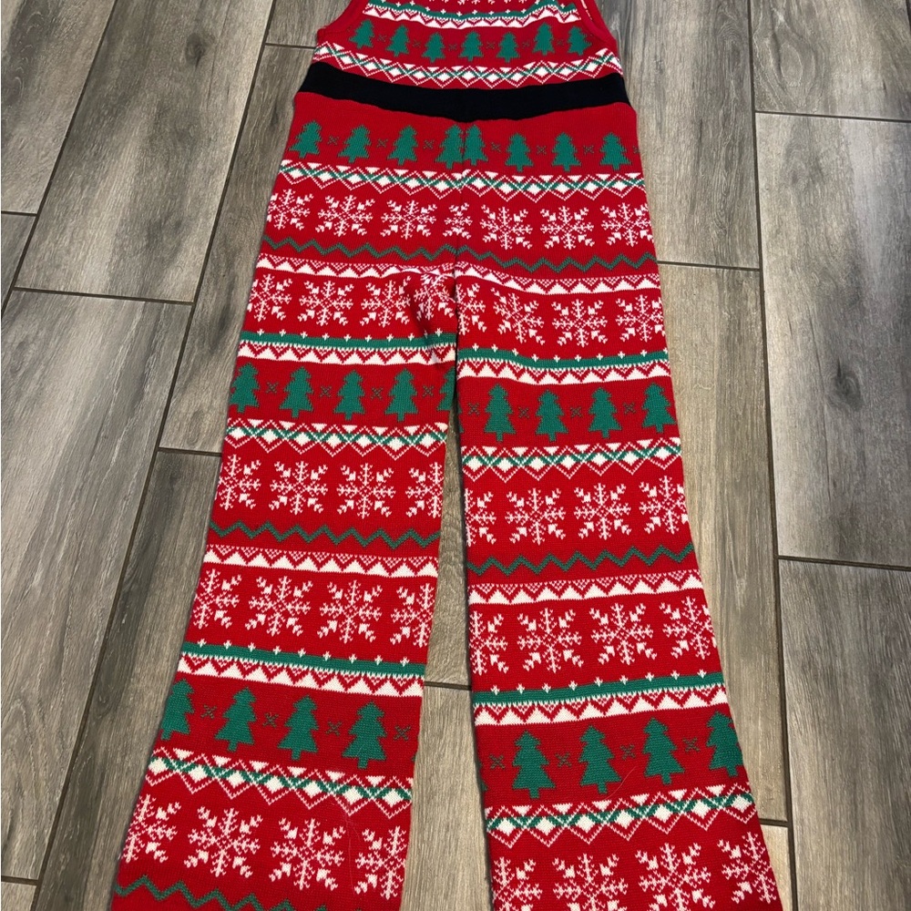 United States Sweaters Red and Green Holiday Jumpsuit - Picture 5 of 5